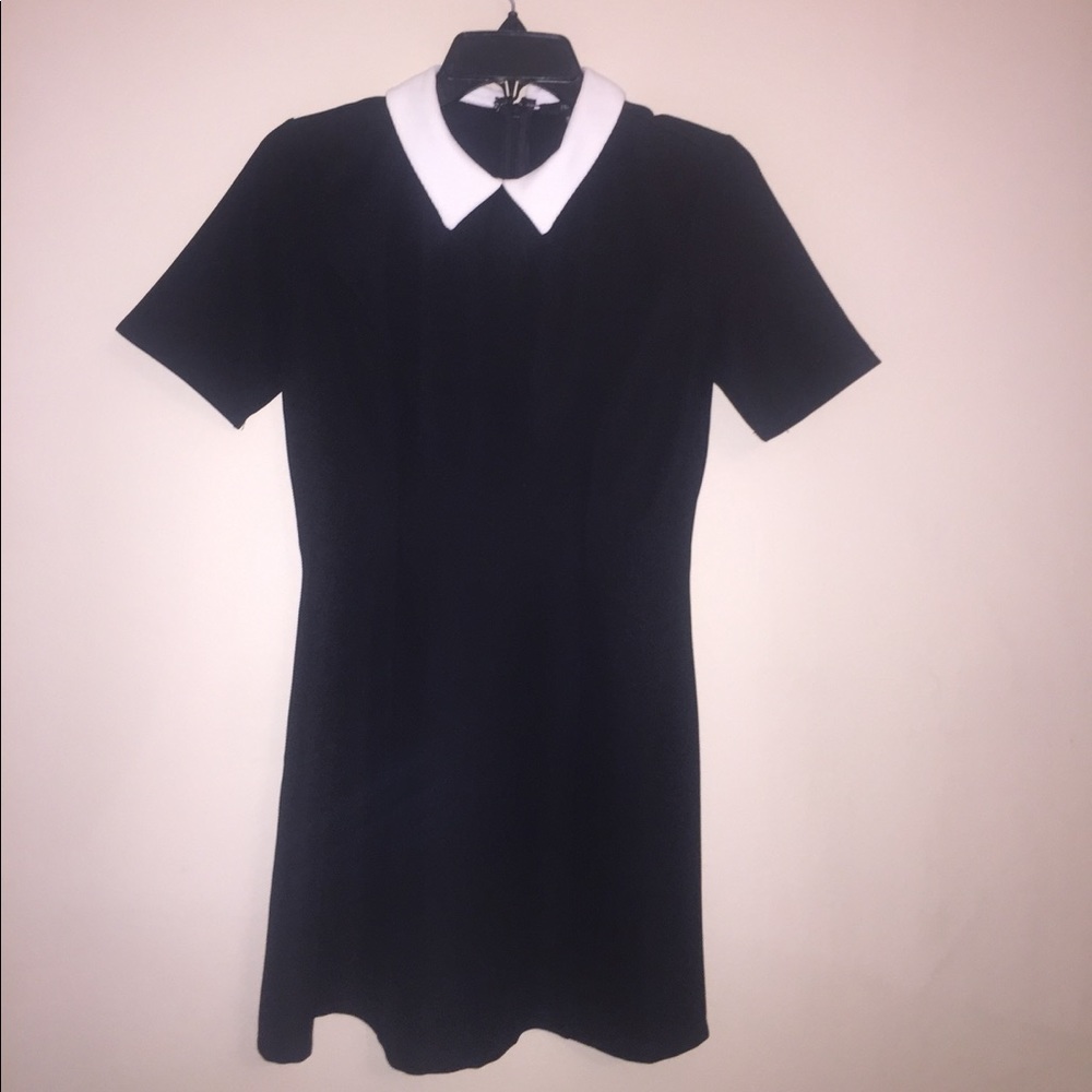 Wednesday Adams Collared Black Dress